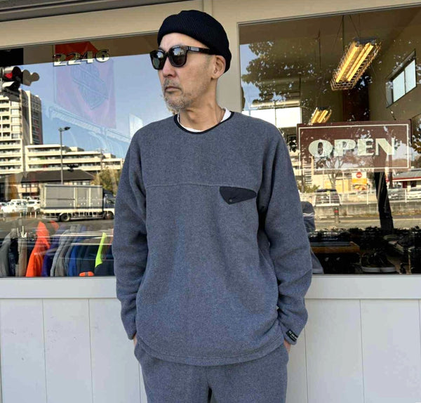 ILL ONE EIGHTY - LW FLEECE CREW-NECK - CHARCOAL