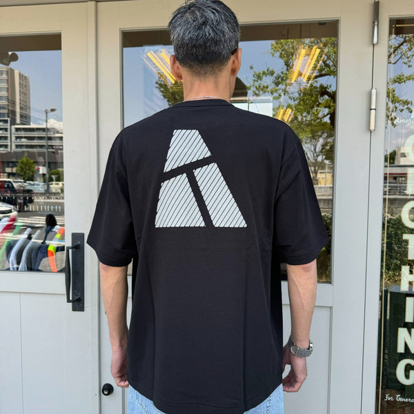 ARMY TWILL - 30/2 OE HALF SLEEVE PRINT TEE_AT - BLACK