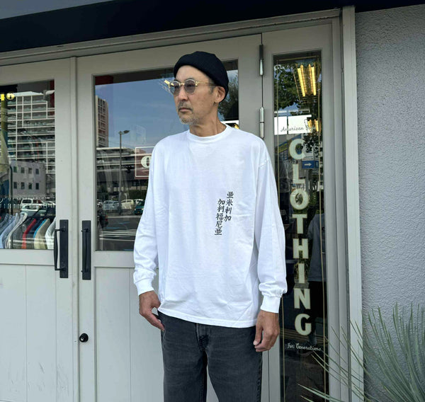 ILL ONE EIGHTY - AMERICAN WAVE  L/S TEE - WHITE
