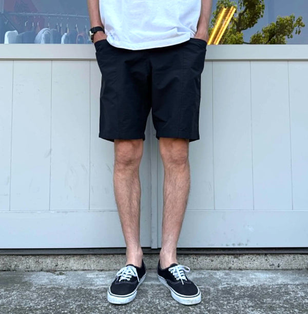 BIGMIKE - FRONT STITCH RIPSTOP EASY SHORTS - BLACK