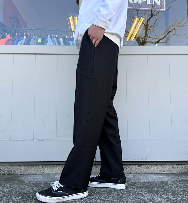 BIGMIKE - PIN TACK TROPICAL PANTS - BLACK