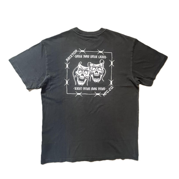 BRIXTON - SMILE ALWAYS S/S STT - BLACK WORN WASH