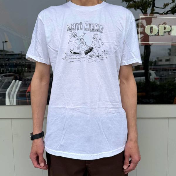 ANTIHERO -  CURB PIT SS T-SHIRT - WHITE