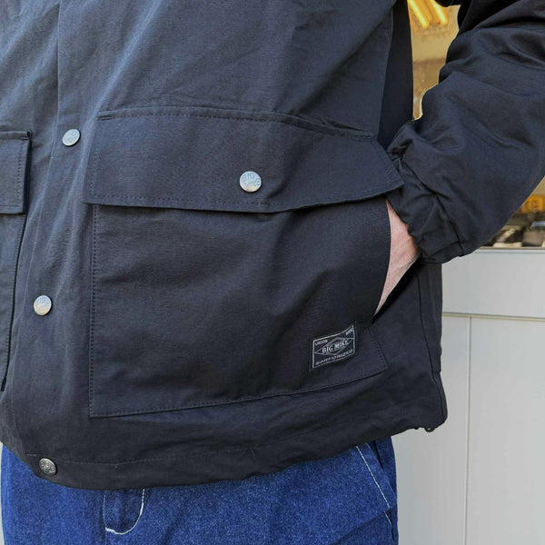 BIGMIKE - DESIGN MESH COACH JACKET - BLACK