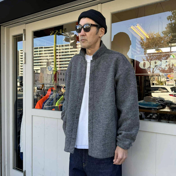 JACKMAN - WOOL COACH SHIRTS - HEATHER CHARCOAL