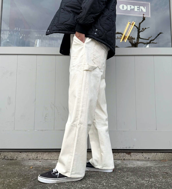 BIGMIKE - CORDUROY PAINTER EASY PANTS - OFF WHITE