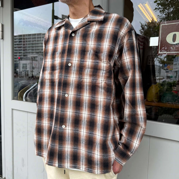 FIVE BROTHER -  CHECK ONE-OP SHIRTS - BROWN