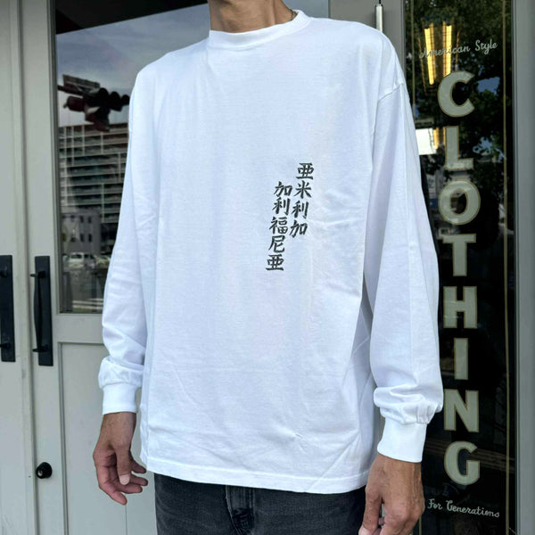 ILL ONE EIGHTY - AMERICAN WAVE  L/S TEE - WHITE