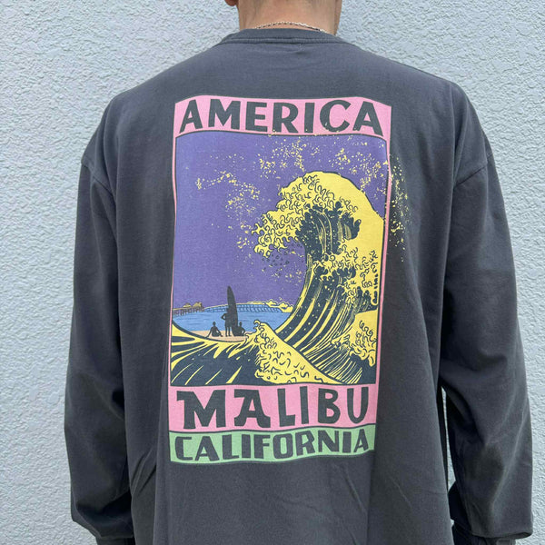 ILL ONE EIGHTY - AMERICAN WAVE  L/S TEE - BLACK