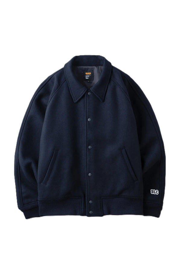 BLUCO - HEAVY MELTON AWARD JACKET - NAVY
