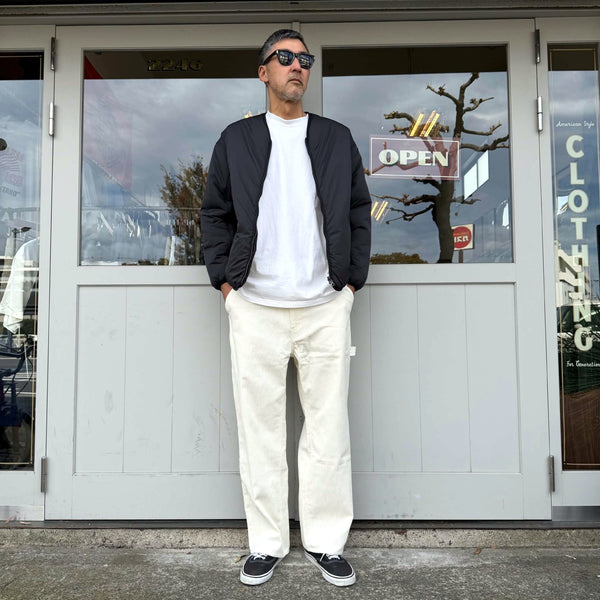WAX - REVERSIBLE ZIP CARDIGAN JACKET - BLACK