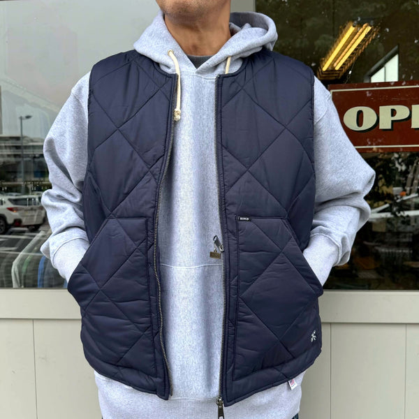 BLUCO - NYLON RIP QULTING VEST - NAVY