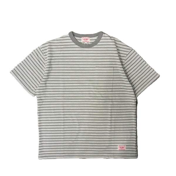 BIGMIKE - PIN BODER SUNGLASSSE POCKET S/S TEE - GRAY×WHITE