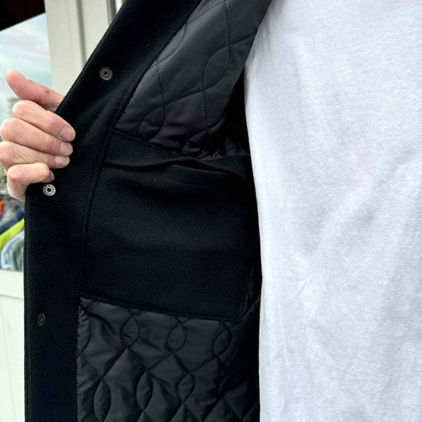 JACKMAN - MELTON AWARD JACKET - BLACK