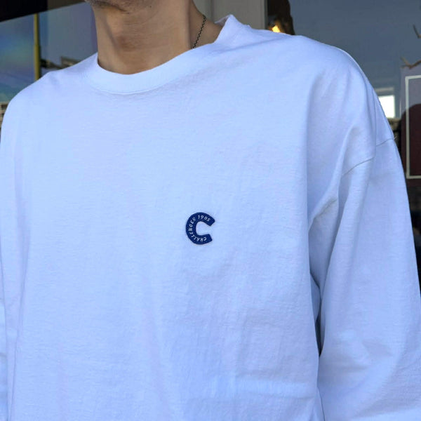 CHALLENGER - L/S PIGMENT C PATCH TEE - WHITE