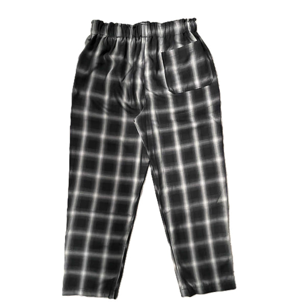 BIGMIKE - RAYON MIX OMBRE EASY PANTS - BLACK x WHITE