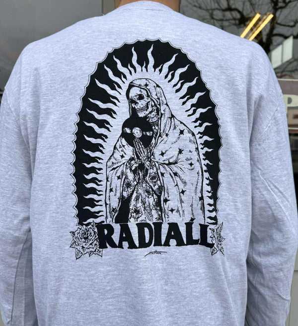 RADIALL - GUIDANCE - CREW NECK T-SHIRT L/S - FADED ASH