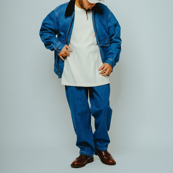 BIGMIKE - DENIM TRACKER JACKET - L.INDIGO