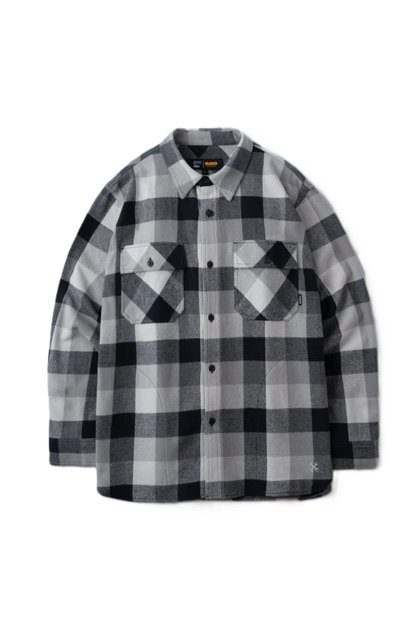 BLUCO - BUFFALO CHECK FLANNEL SHIRT - BLACK
