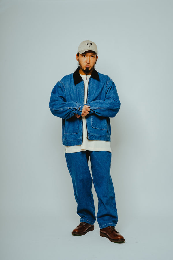 BIGMIKE - DEMIM EASY PANTS - L.INDIGO