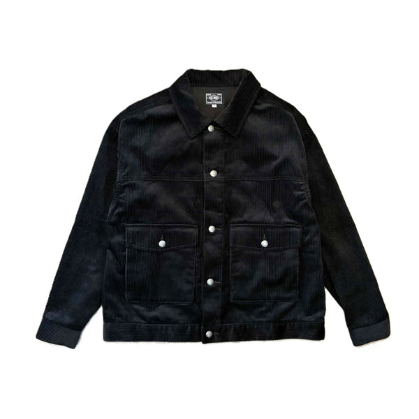 BIGMIKE - CORDUROY TRACKER JACKET - BLACK