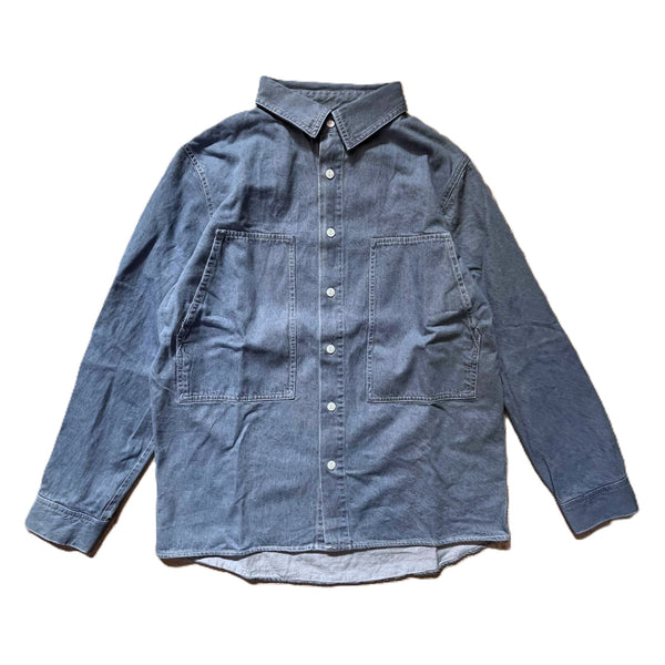 BIGMIKE - DENIM UTILITY LONG SLEEVE SHIRTS - M.INDIGO