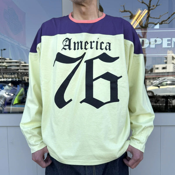 ILL ONE EIGHTY - AMERICA 76 FOOTBALL TEE - LIME