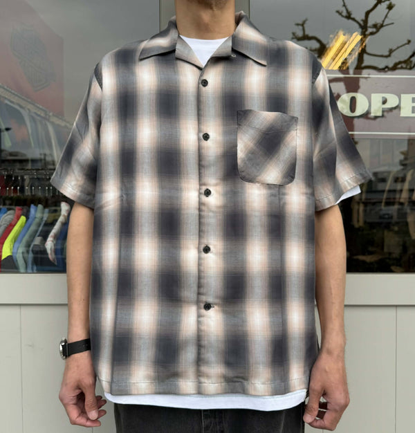 FIVE BROTHER -  LIGHT  OMBRE ONE-OP SHIRTS - BLACK×L.PINK