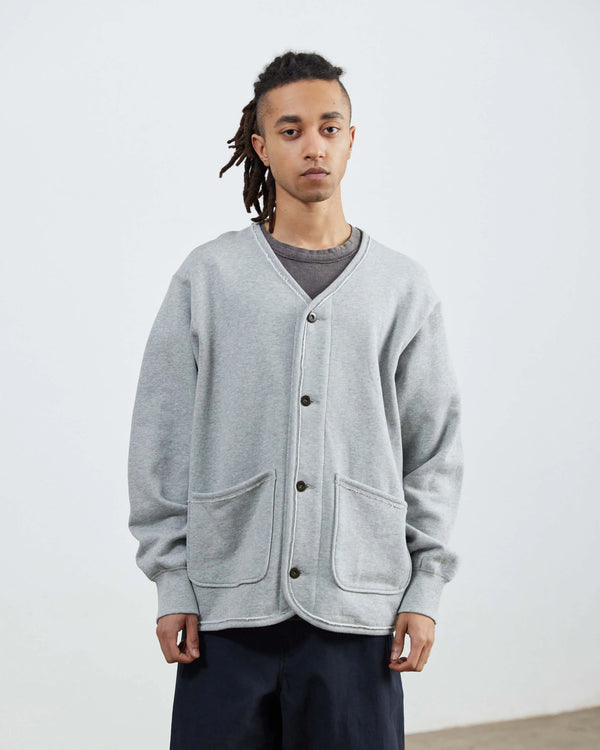 ARMY TWILL - SWEAT CARDIGAN - GRAY