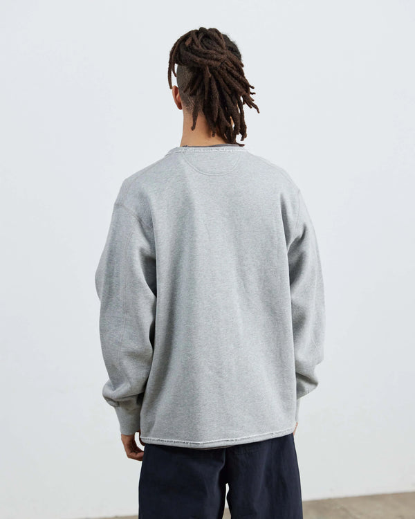 ARMY TWILL - SWEAT CARDIGAN - GRAY
