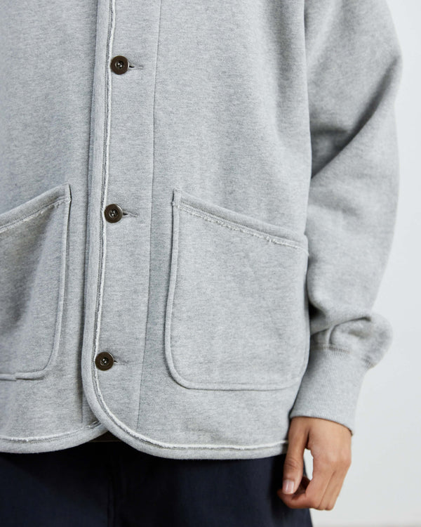 ARMY TWILL - SWEAT CARDIGAN - GRAY