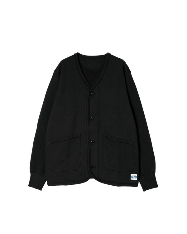 ARMY TWILL - SWEAT CARDIGAN - BLACK