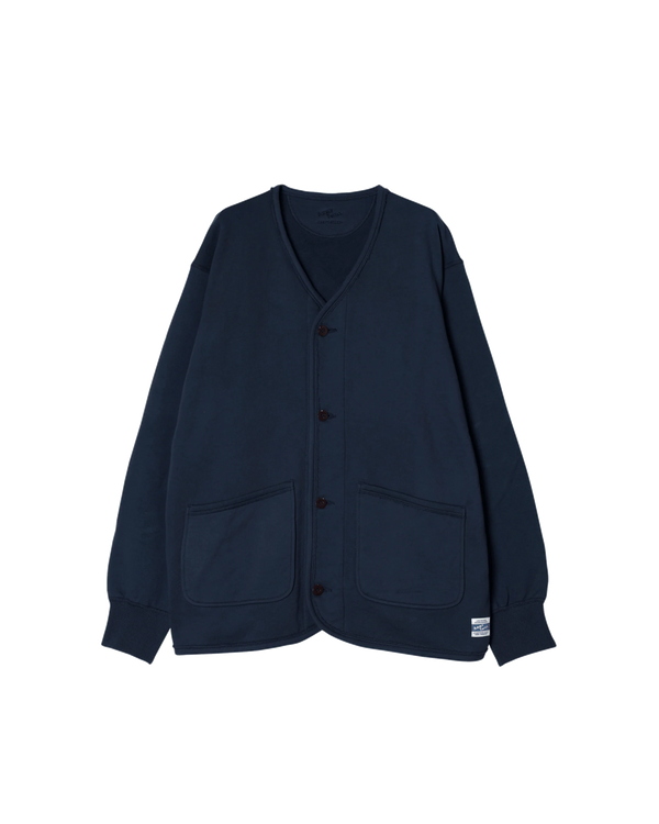 ARMY TWILL - SWEAT CARDIGAN - NAVY