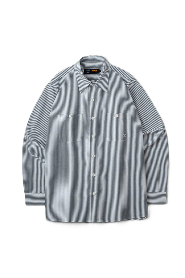 BLUCO - STANDARD WORK SHIRTS L/S STRIPE - IVORY