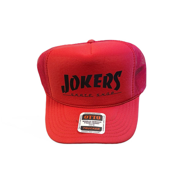 JOKERS'S SKATE SHOP - HOMETOWN FOAM CAP - RED x BLACK
