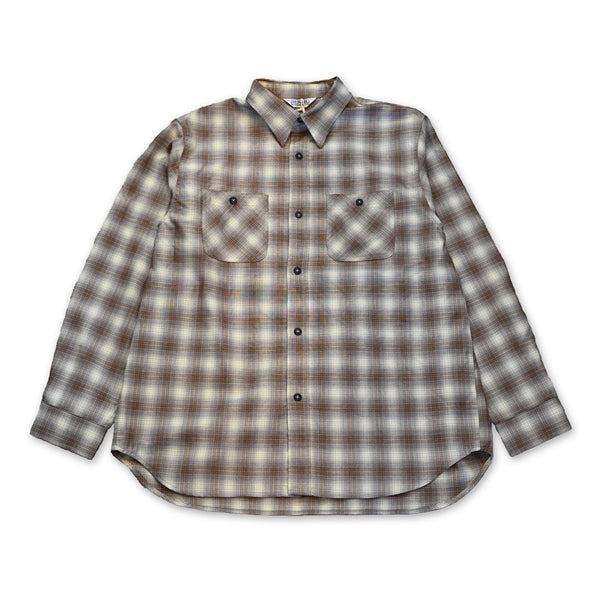 FIVE BROTHER - T/R  L/S WORK SHIRTS - BROWN