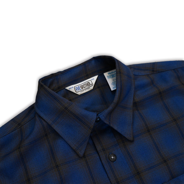 FIVE BROTHER - T/R  L/S WORK SHIRTS - BLUE