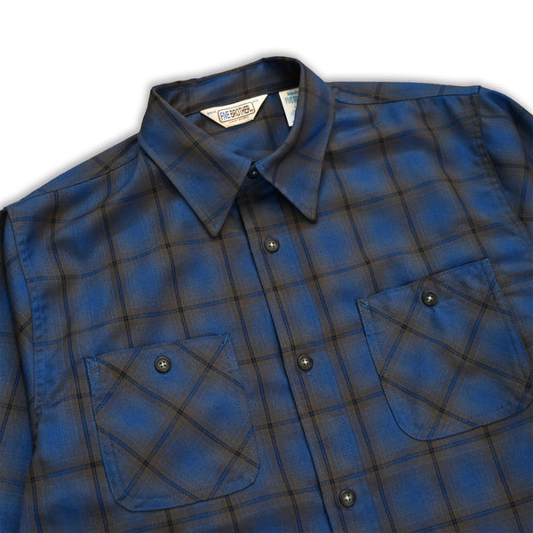 FIVE BROTHER - T/R  L/S WORK SHIRTS - BLUE