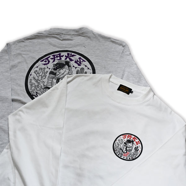 JAKS x 画工遊鷹コラボレーションロンT   WHITE