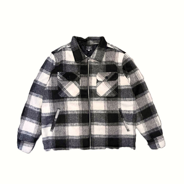 BIGMIKE - OMBRE ZIP QUILTED LINING JACKET - BLACK x OFF