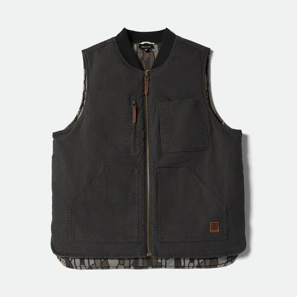 BRIXTON - BUILDRRS ABRAHAM REV VEST - BRAK CAMO