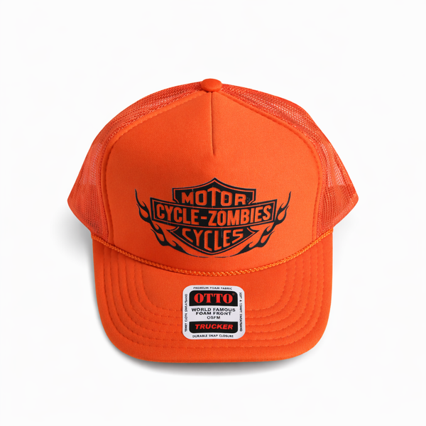 CYCLE ZOMBIES - CZ MOTOR MECH  CAP  - ORANGE