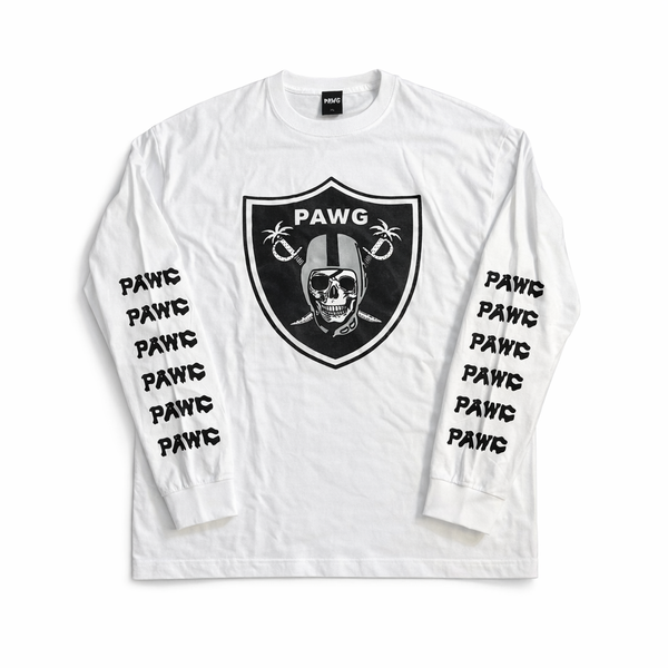 PAWG - HORROR PAWGERS L/S TEE - WHITE