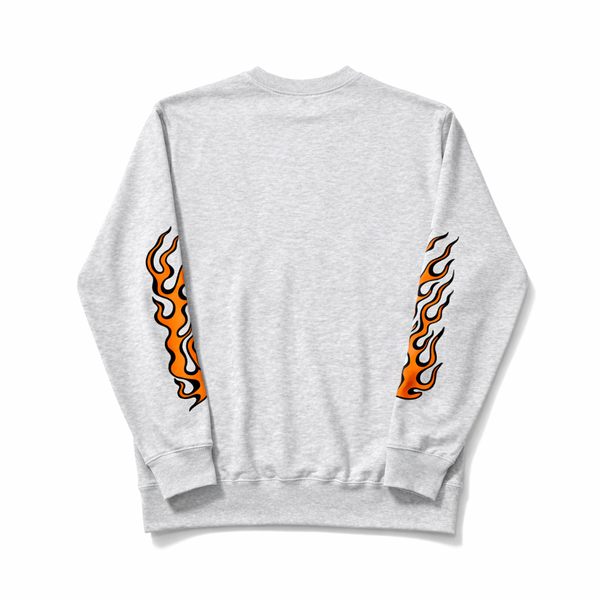PAWG×BEWARE CHOPPER - SWEAT - ASH GRAY / ORANGE