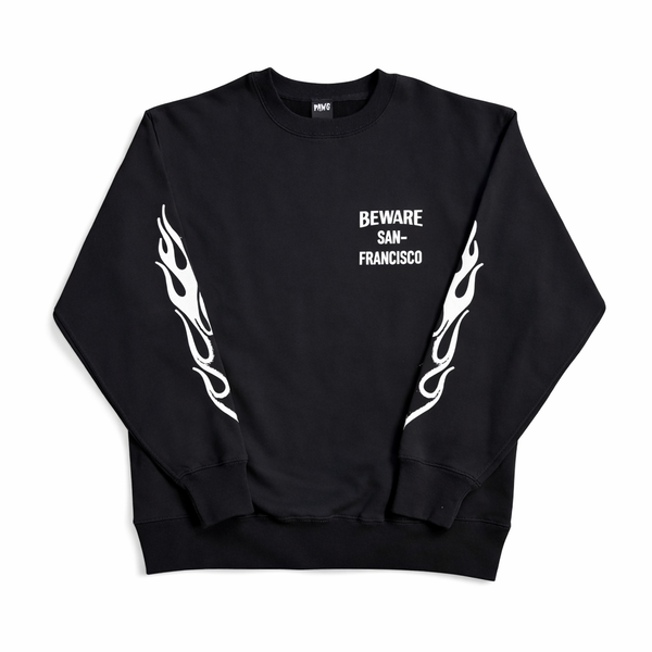 PAWG×BEWARE CHOPPER -EAGLE CREW SWEAT - BLACK