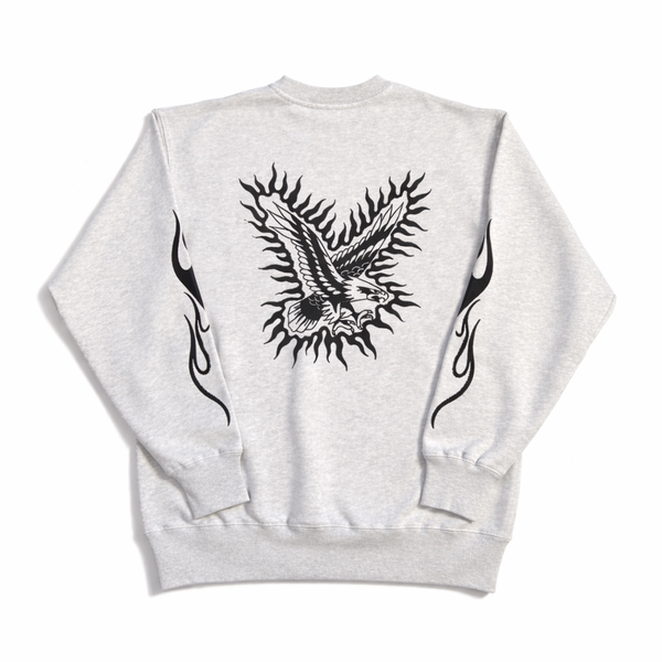 PAWG×BEWARE CHOPPER -EAGLE CREW SWEAT - ASH GRAY