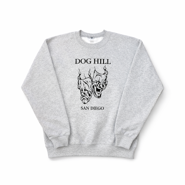 DOGHILL KUSTOMS - TWO FACE LOGO SWEAT - ASH GRAY