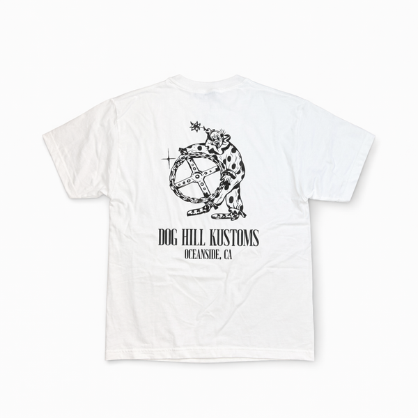 DOGHILL KUSTOMS - CIRCUS PIERROT LOGO TEE- WHITE