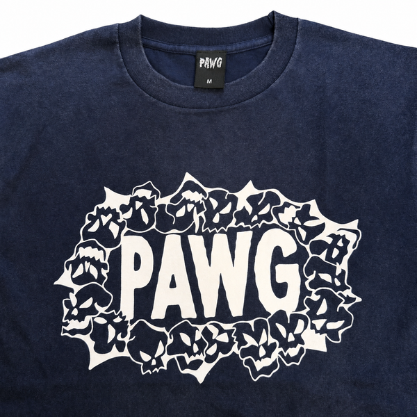 PAWG - HWY Skulls TEE - Faded Navy