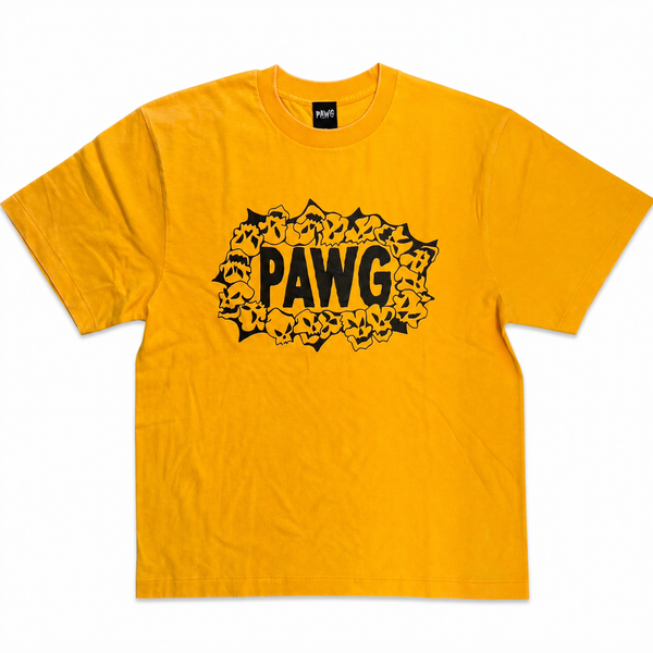 PAWG - HWY Skulls TEE - Faded Yellow